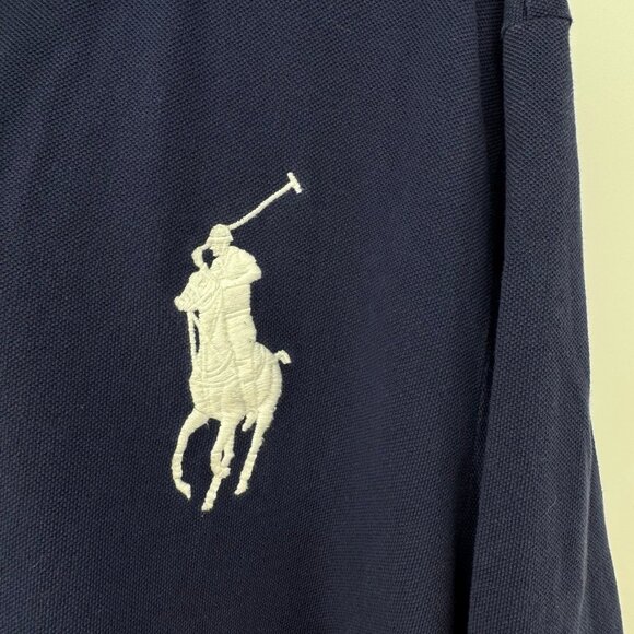 POLO RALPH LAUREN 3 RUGBY HOODIE DARK BLUE 2XL - Picture 3 of 8
